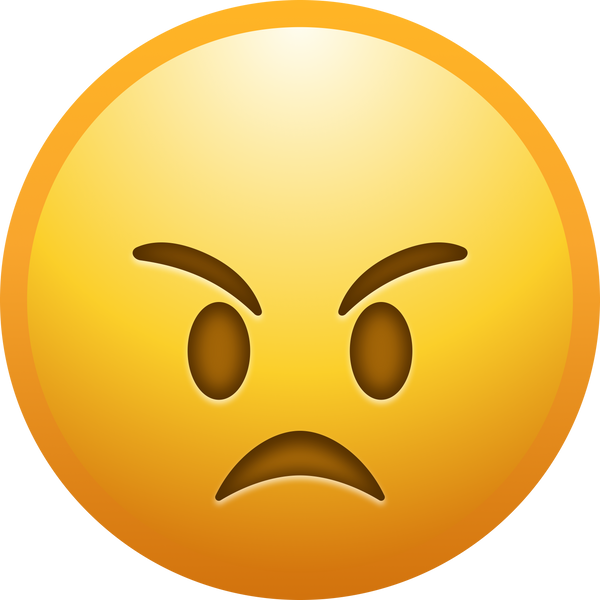 Angry Face Emoji, Emoticon Illustration