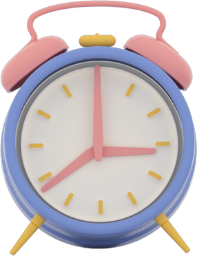 3D Alarm Clock Illustration 